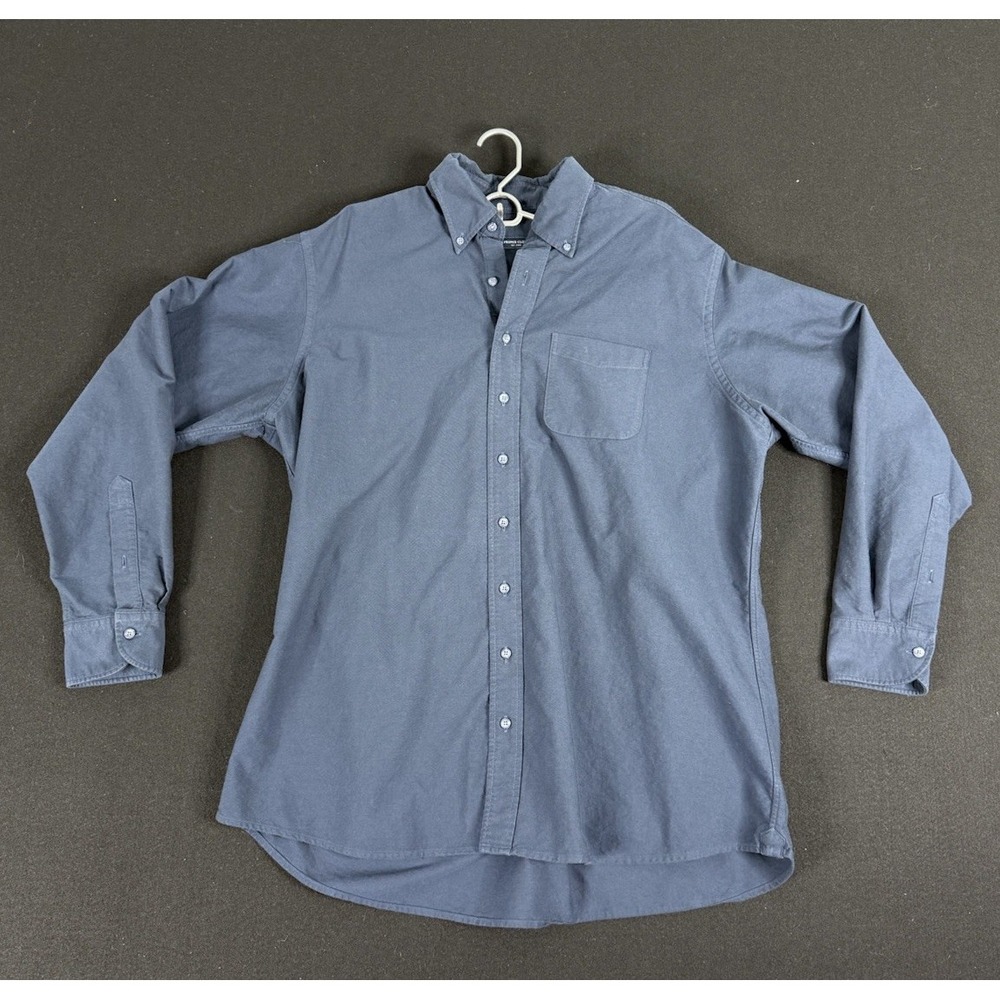 Proper Cloth Clark Faded Dark Navy Oxford Shirt Smart Size Untucked EUC 17.5x37